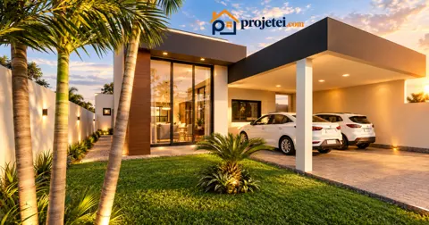 Fachada do projeto TAVARES — render 3D pronto para construção pela projetei.com